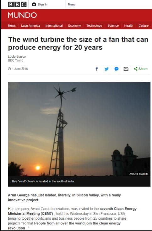 Avatar Turbine on BBC News