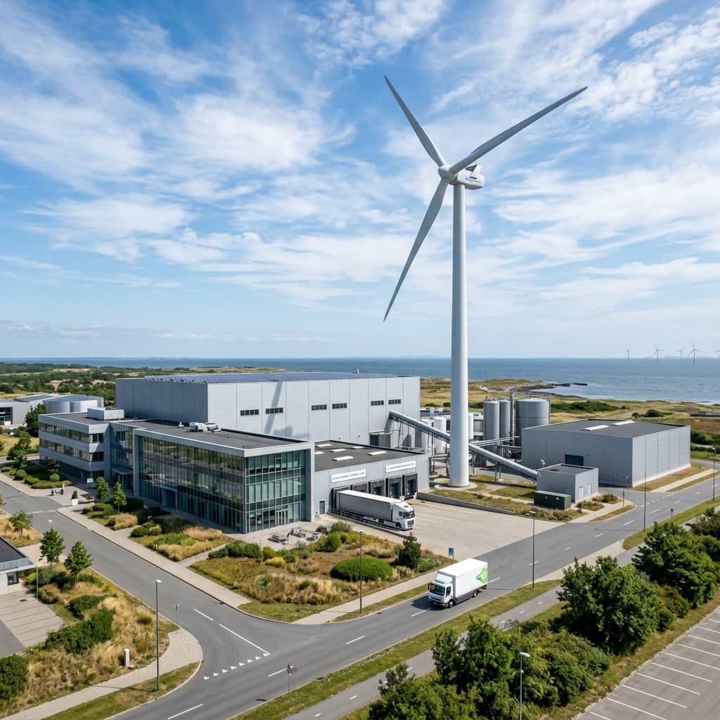 Illustrative renewable-energy context for an industrial site
